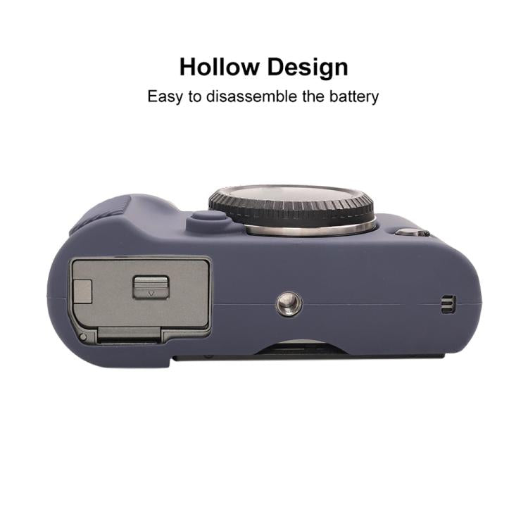 For FUJIFILM X-T50 Glossy Soft Silicone Protective Case(Blue) by bashfashion