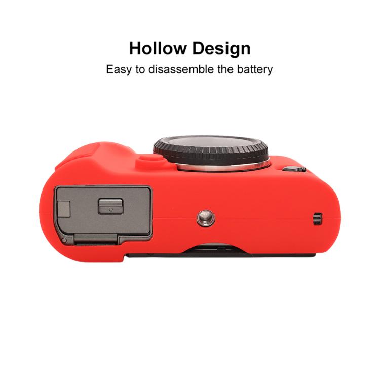 For FUJIFILM X-T50 Glossy Soft Silicone Protective Case(Red) by bashfashion