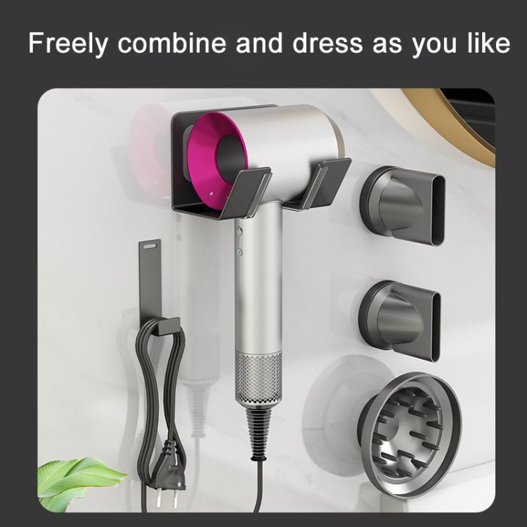 Aluminum Air Nozzle Stand For Dyson / Laifen Hairdryer(Grey) by bashfashion