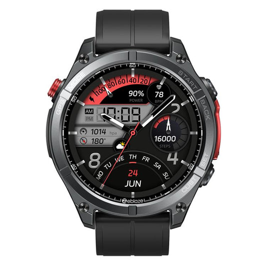Zeblaze Stratos 4 Rugged Outdoor GPS Smart Watch 1.43 inch Screen 5 ATM & IP69K(Black) by Zeblaze