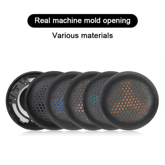 2pcs Protein Leather Replacement Earpads For AKG Y500(Black + Green Mesh) by bashfashion