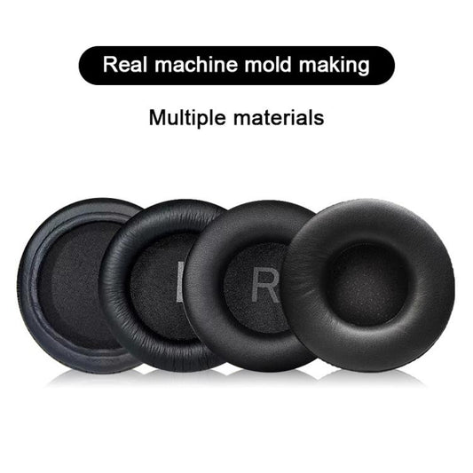 1 Pair Wrinkled Leather Replacement Earpads For AKG K52 / K72 / K92(Black) by bashfashion