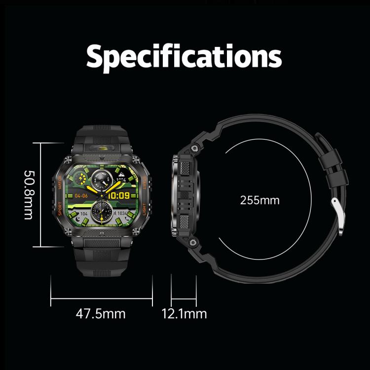 HT34 1.75 inch IPS Screen 3ATM Outdoor Sports BT Smart Watch(Camouflage) by bashfashion