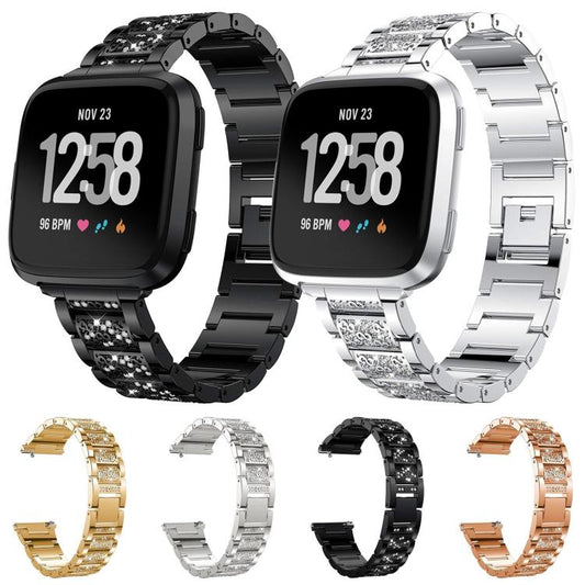 For Fitbit Luxe / Special Edition 12mm xDfind Diamond Jewelry Stainless Steel Watch Band(Gold) by xDfind