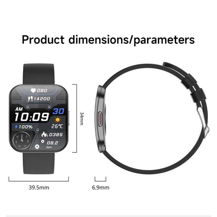 U17 1.85 inch Ultra-thin Curved Screen IP68 Sports Smart Watch(Black) by bashfashion