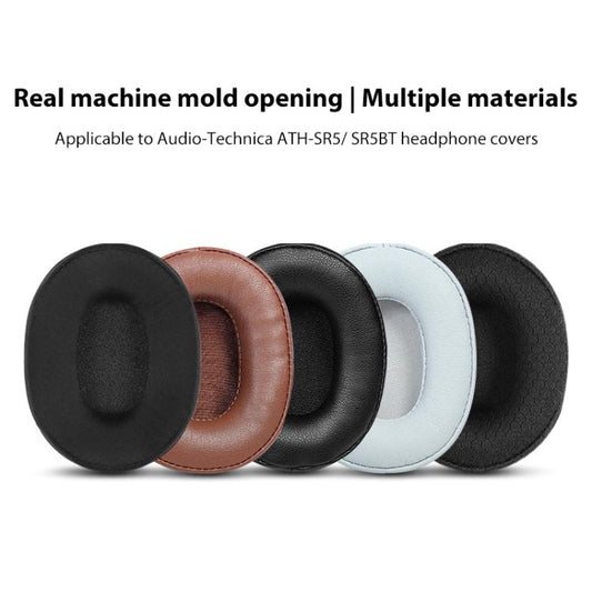 2pcs Sponge Earmuffs Replacement Earpads For ATH-SR5 / SR5BT, Style:Grey Lambskin by bashfashion