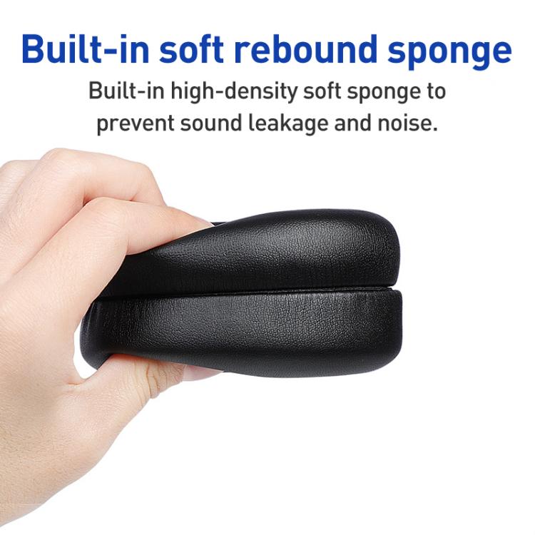 1 Pair Lambskin Earphone Replacement Earpads For JBL Live 650 BTNC / E65BTNC / Duet NC / Live 660 BTNC(Black) by bashfashion