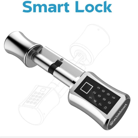 75+40mm Office Home Fingerprint Password Smart Lock Cylinder by bashfashion