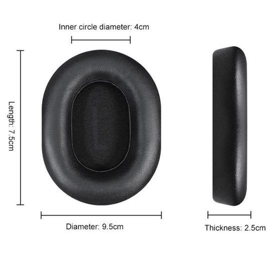 1 Pair Protein Leather Replacement Earpads For Baseus D05(Black) by bashfashion