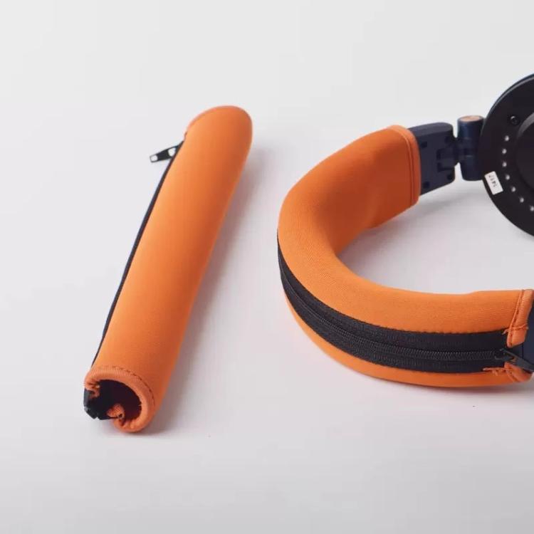 For Audio Technica ATH-M50X / M40X Neoprene Zipper Headband Cushion Pad Replacement Parts(Orange) by bashfashion