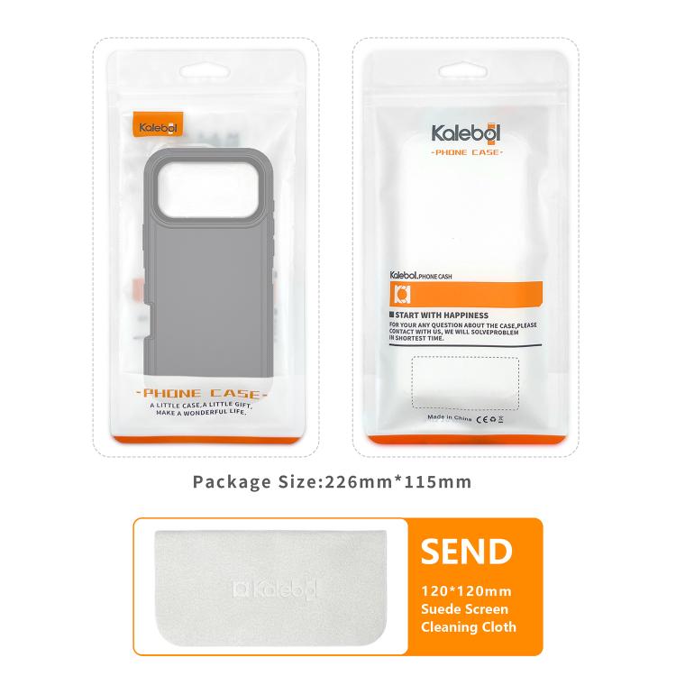 For iPhone Air Kalebol Shockproof PC Hybrid TPU Phone Case with Back Clip(Black) by Kalebol