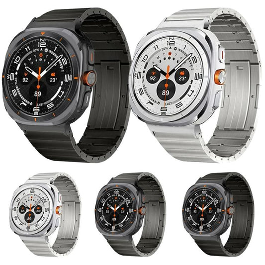 For Samsung Galaxy Watch Ultra / Ultra 2025 One Bead Side Slide Quick Release Buckle Titanium Alloy Watch Band(Grey) by bashfashion