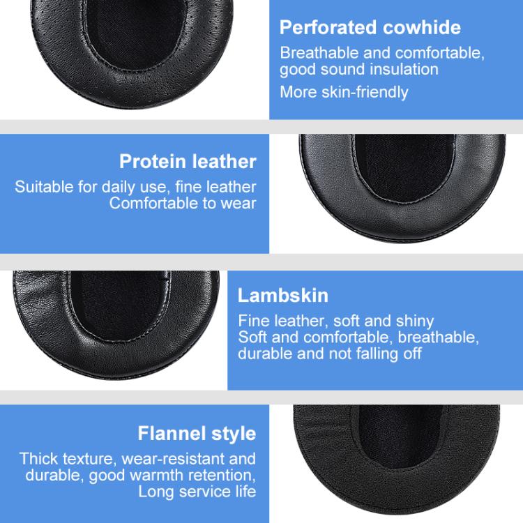 1 Pair Sponge Earmuffs Replacement Earpads For Audeze Mobius, Model:Protein Leather(Black) by bashfashion