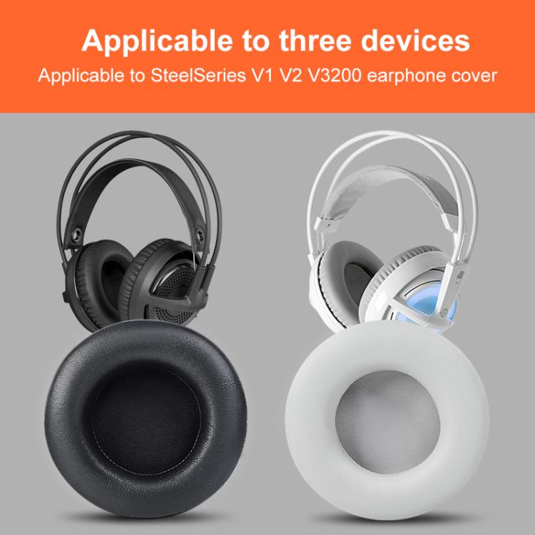 2pcs Self-adhesive Earpads For SteelSeries Siberia V1 / V2 / V3, Material:Ice Silk Fabric(Black) by bashfashion