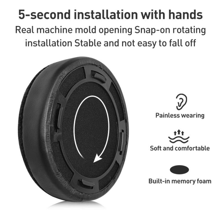 2pcs Flannel Replacement Earpads For HIFIMAN HE400(Black) by bashfashion