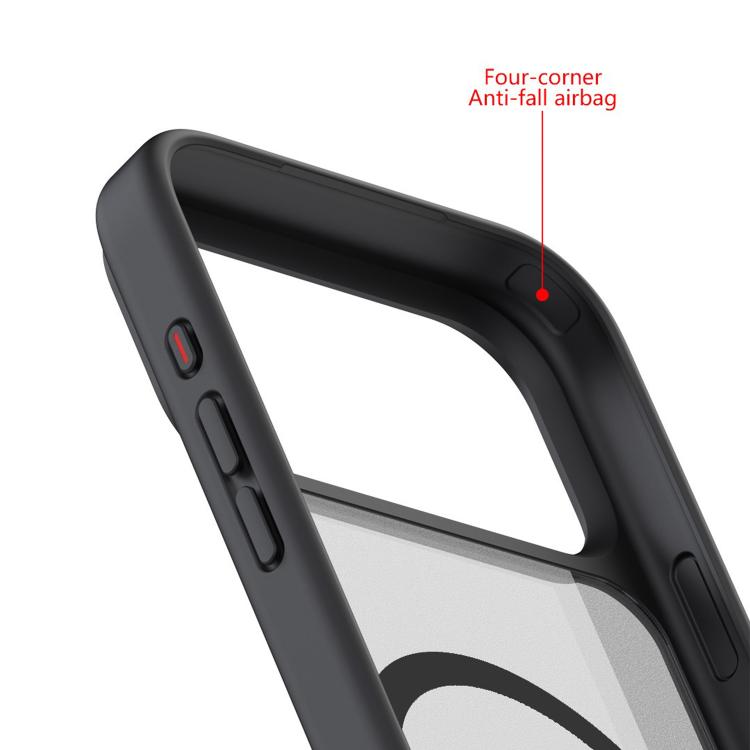 For iPhone Air Kalebol MagSafe Invisible Tilt Holder PC Hybrid TPU Case(Grey White) by Kalebol