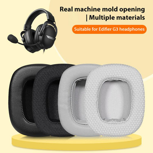 1 Pair Mesh Replacement Earpads For EDIFIER G5 / G50 / G35 / G3(Grey) by bashfashion