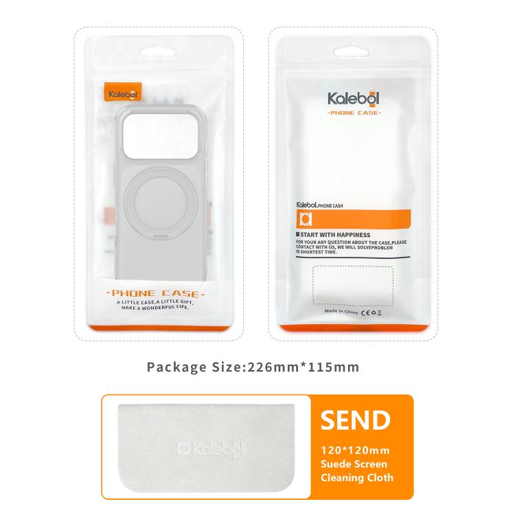 For iPhone 17 Pro Max Kalebol Frosted MagSafe Holder Acrylic Hybrid TPU Phone Case(Black) by Kalebol
