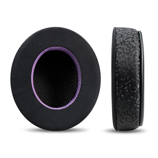 2pcs Insert Replacement Earpads For Razer Standard X / Kraken X / V3 X, Material:Ice Leather Fabric(Black Purple) by bashfashion