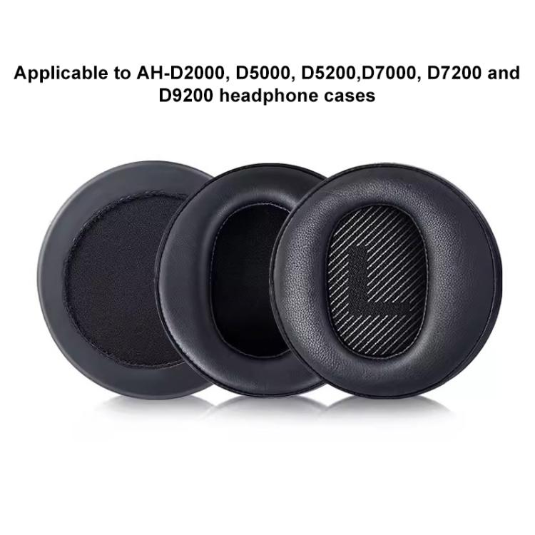 2pcs Insert Hollow Style Replacement Earpads For DENON AH-D2000 / D5000 / D5200 / D7000, Material:Protein Leather(Black) by bashfashion