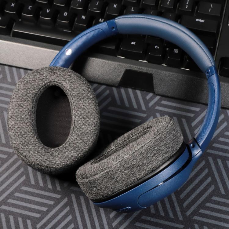 2pcs Skin-friendly Velvet Earphone Replacement Earpads Pads For Sony WH-CH700N / MDR-ZX780 / ZX770(Black) by bashfashion