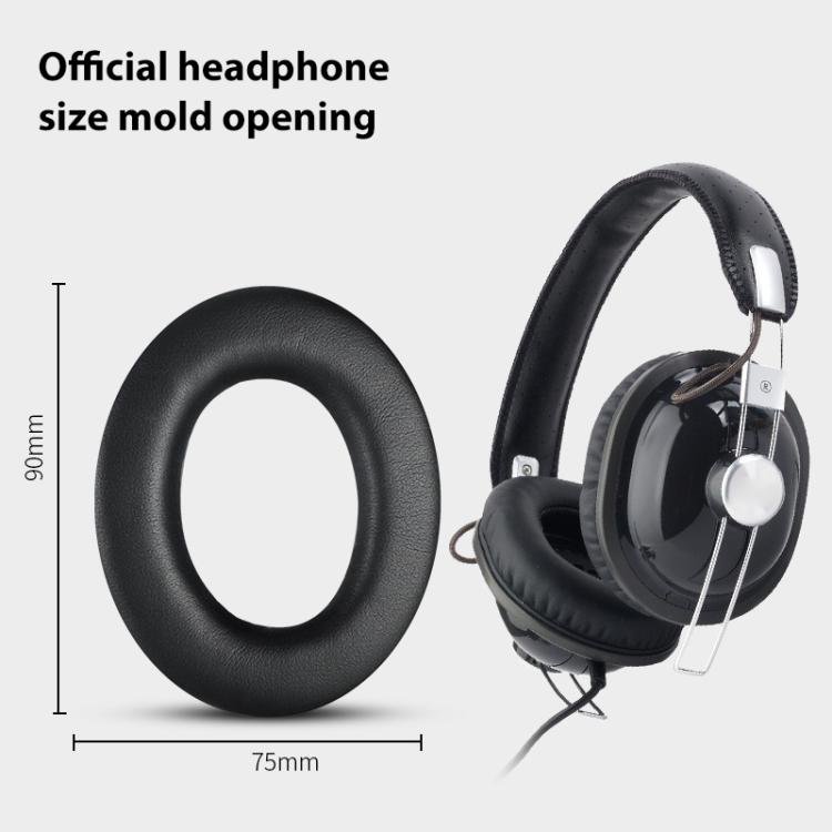 2pcs Insert Protein Leather Replacement Earpads For Panasonic RP-HTX7 / RP-HTX7A / RP-HTX9 / HTX80(Black) by bashfashion