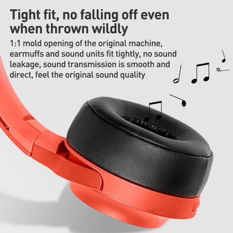 2pcs Ice Silk Cloth Earphone Replacement Earpads Pads For Sony WH-H800(Red) by bashfashion