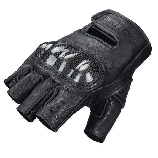 GHOST RACING GR-BZ01 Summer Off-road Riding Protective Breathable Motorcycle Half-finger Gloves, Size:M(Black) by GHOST RACING