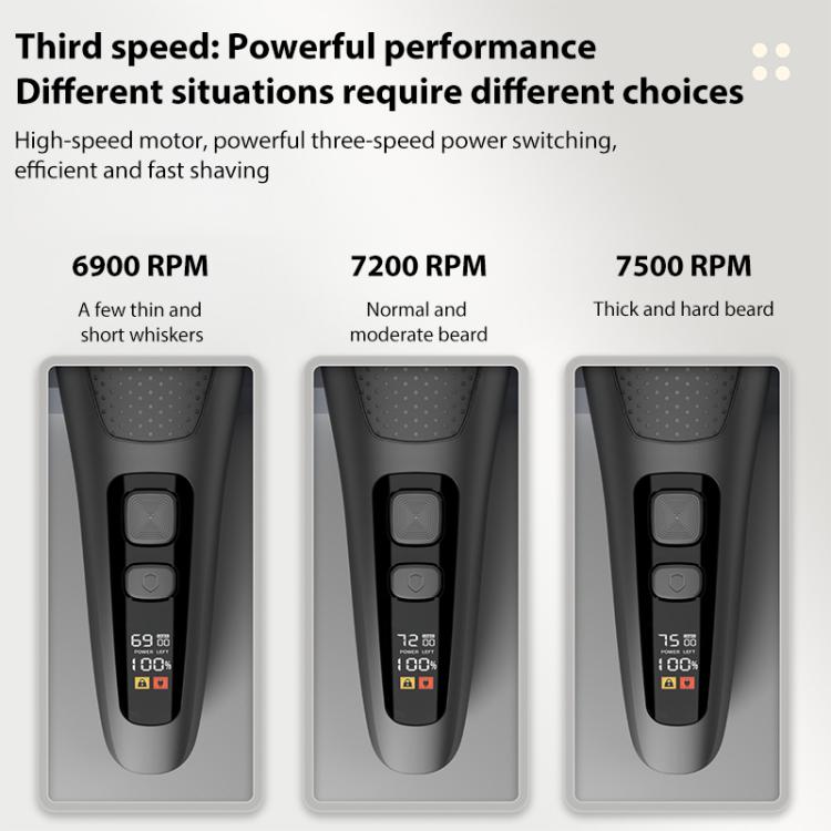Full Body Washable LED Digital Display Reciprocating Electric Shaver(Exclusive Black) by bashfashion