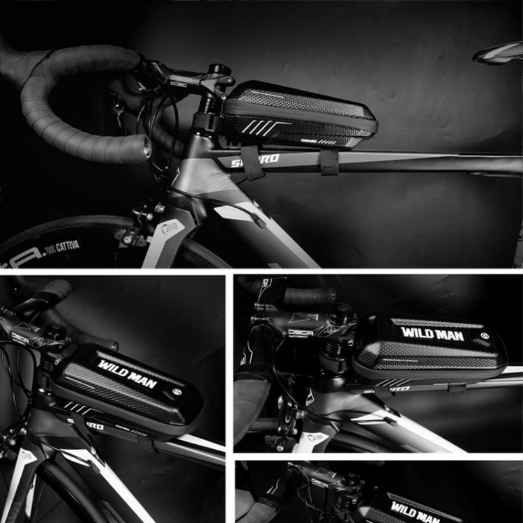 WILD MAN E5S Mountain Bicycle Front Bag EVA Hard Shell Bag(Black) by WILD MAN