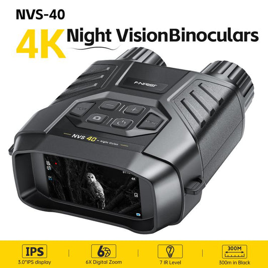 FNIRSI NVS-40 Small Portable Outdoor 4K Full Color HD Infrared Binocular Night Vision Device(Black) by FNIRSI