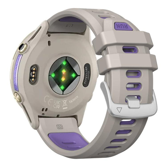 For Garmin Forerunner 970 Two Color Steel Buckle Silicone Watch Band(Sand Purple) by bashfashion