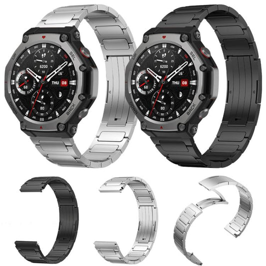 For Amazfit T-Rex 3 xDfind I-Shaped Buckle Stainless Steel Watch Band(Silver) by xDfind