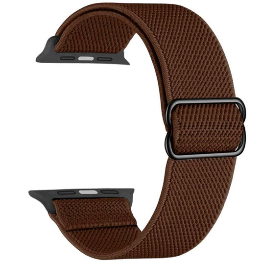 For Apple Watch 38 / 40 / 41 / S10 42mm xDfind Adjustable Slide Buckle Elastic Nylon Watch Band(Brown) by xDfind