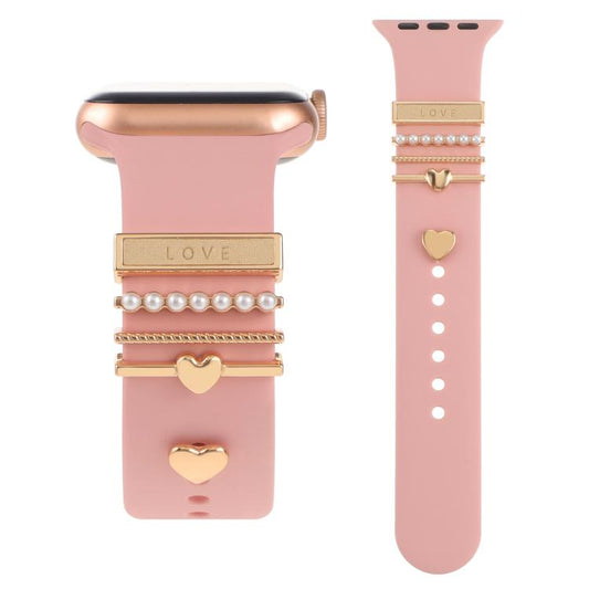 Smart Watch Band Decorative Ring Metal Accessories(Love Heart) by bashfashion