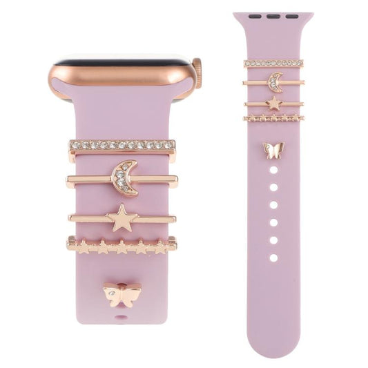 Smart Watch Band Decorative Ring Metal Accessories(Star Moon Butterfly) by bashfashion