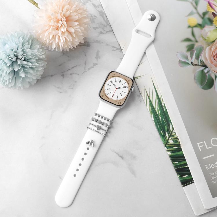 Smart Watch Band Decorative Ring Metal Accessories(Silver Cicada) by bashfashion