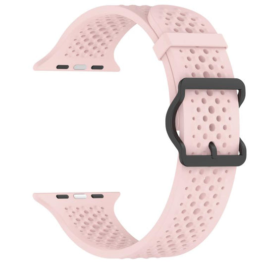 For Apple Watch 38 / 40 / 41 / S10 42mm xDfind Breathable Silicone Watch Band(Pink) by xDfind