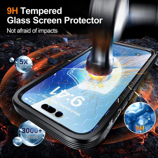 For iPhone Air RedPepper Tempered Glass MagSafe Phone Case(Black) by RedPepper