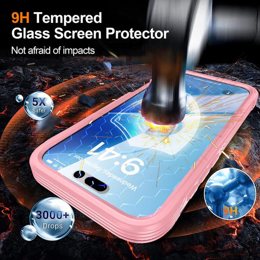 For iPhone 17 Pro Max RedPepper Tempered Glass MagSafe Phone Case(Pink) by RedPepper