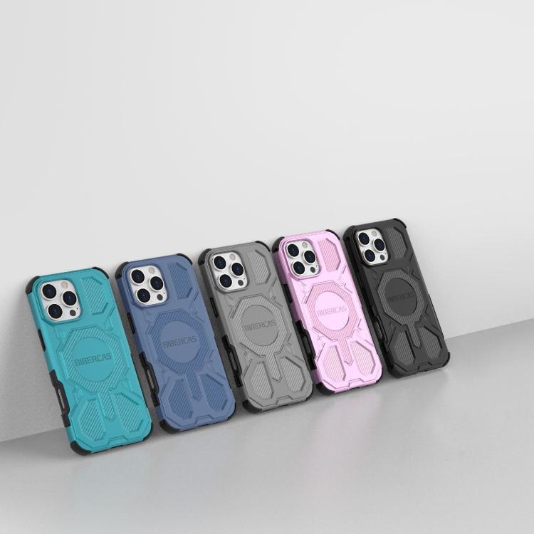 For iPhone 16 Pro Max BIBERCAS Real Color Series MagSafe Shockproof Phone Case(Gray) by BIBERCAS