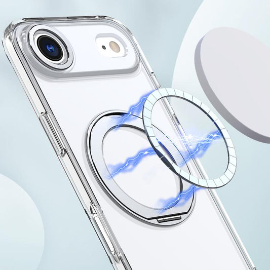For iPhone Air kalebol MagSafe Metal Ring Holder Phone Case(Transparent) by Kalebol