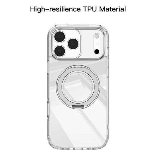 For iPhone 17 Pro Max Mutural Ice Amber Series MagSafe Holder TPU Phone Case(Transparent) by Mutural