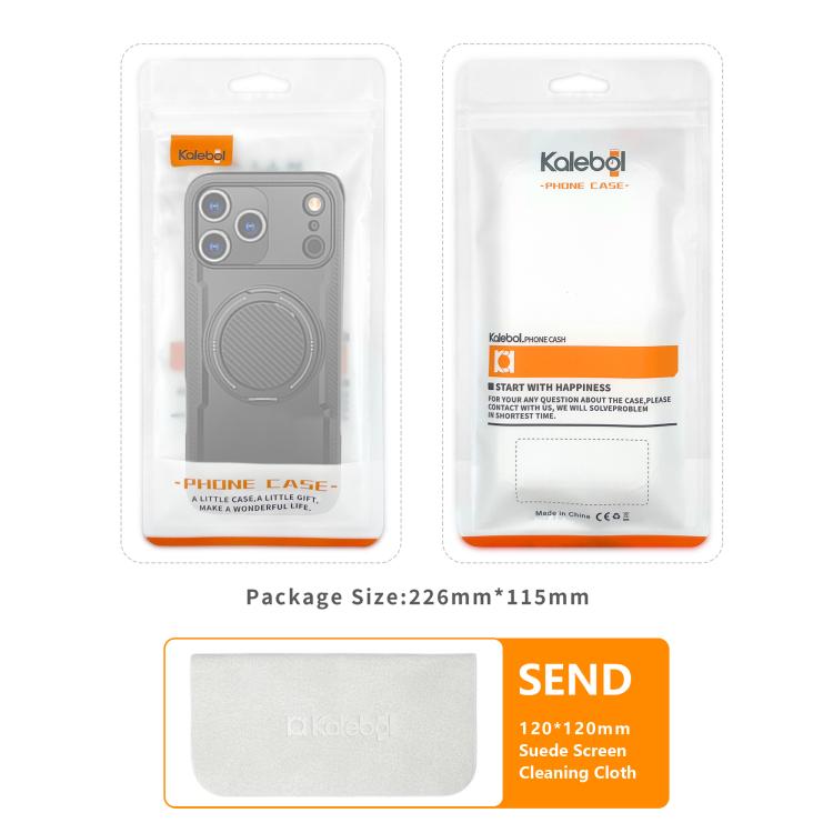 For iPhone Air kalebol Metal 360 Degree Rotation Holder MagSafe Phone Case(Black) by Kalebol