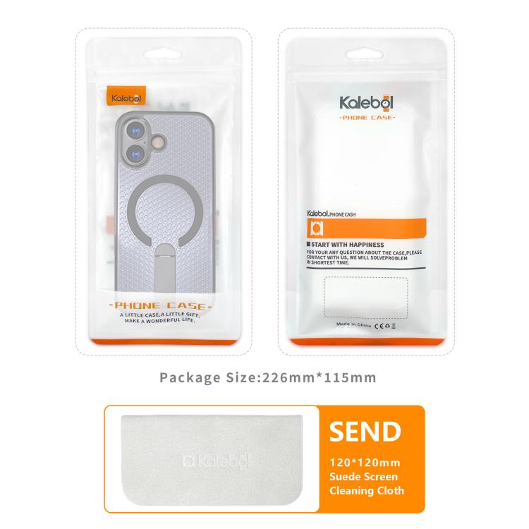 For iPhone 17 kalebol Honeycomb Cooling MagSafe Holder Phone Case(Blue) by Kalebol