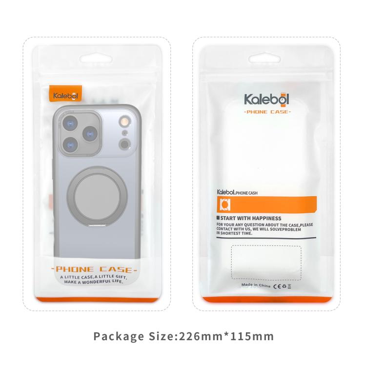 For iPhone 17 Kalebol 360-degree Rotating MagSafe Magnetic Holder Phone Case(Transparent) by Kalebol