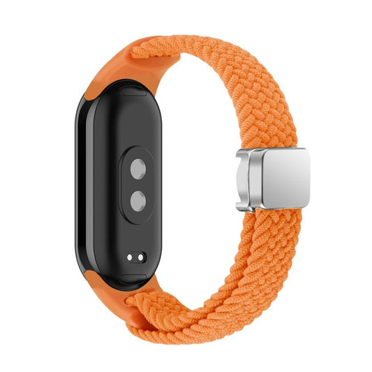 For Xiaomi Smart Band 10 / 9 / 8 xDfind Nylon Braided Loop Magnetic Buckle Watch Band(Orange) by xDfind