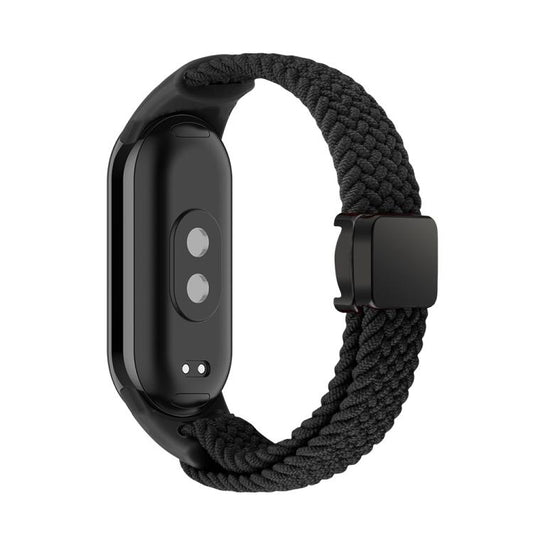 For Xiaomi Smart Band 10 / 9 / 8 xDfind Nylon Braided Loop Magnetic Buckle Watch Band(Black) by xDfind