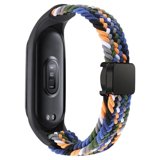 For Xiaomi Mi Band 7 / 6 / 5 / 4 / 3 xDfind Watch Cover Integrated Braided Loop Magnetic Buckle Watch Band(Denim) by xDfind