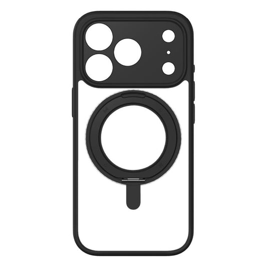 For iPhone 17 Pro MOMAX Magsafe Magnetic Metal Rotating Holder Phone Case(Black) by MOMAX